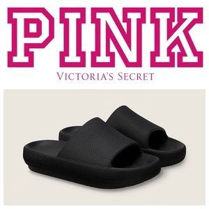 PINK / VS slides - size M - black - NWOT